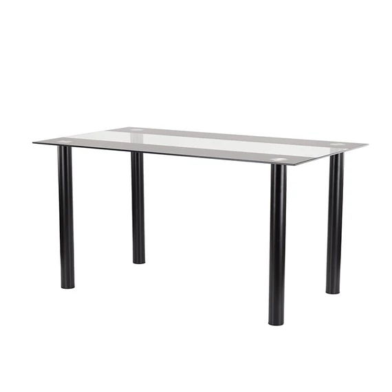 Riona 140 cm szögletes üveg étkezőasztal