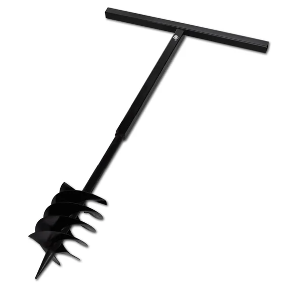 Kézi Föld Fúró Auger Bit 180mm Három Spirállal Fekete Acél