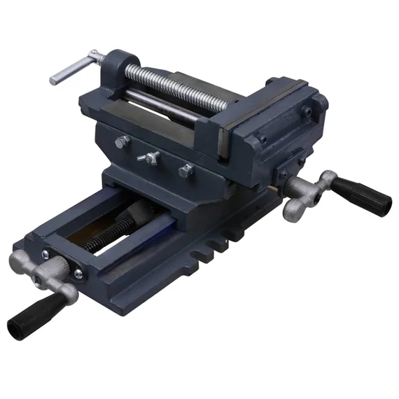 Kézi működtetésű kereszttengelyes satu 127 mm