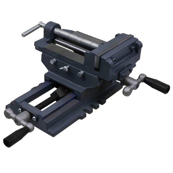 Kézi működtetésű kereszttengelyes satu 150 mm