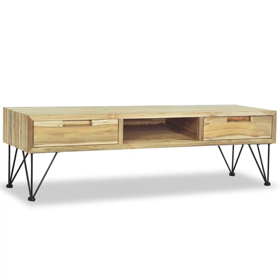 Tömör tíkfa TV-szekrény 120 x 35 x 35 cm