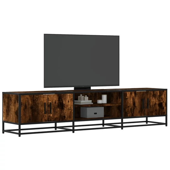 Füstös tölgy színű szerelt fa TV-szekrény 180 x 35 x 41 cm