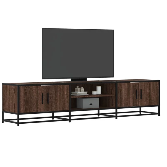Barna tölgy színű szerelt fa TV-szekrény 180 x 35 x 41 cm