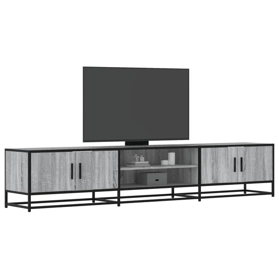 Szürke sonoma színű szerelt fa TV-szekrény 210 x 35 x 41 cm
