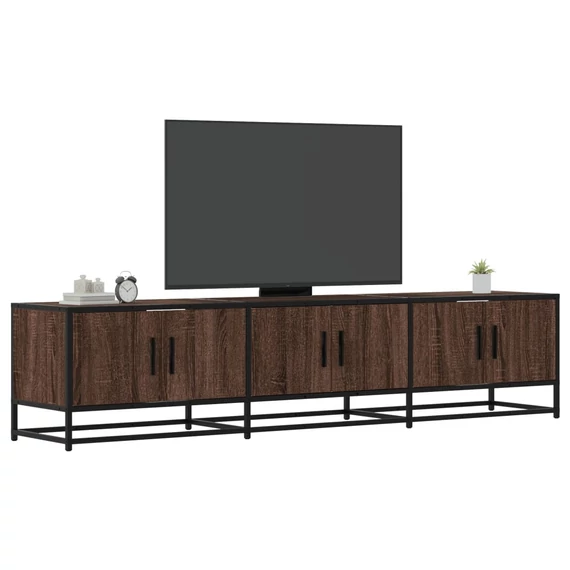 Barna tölgy színű szerelt fa TV-szekrény 180 x 35 x 41 cm