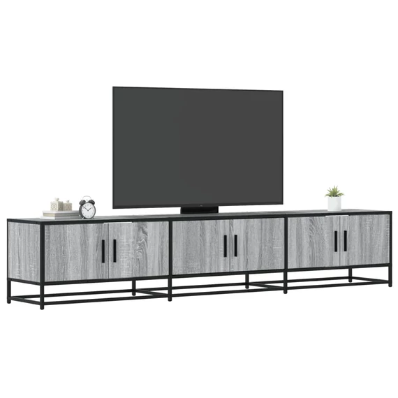Szürke sonoma színű szerelt fa TV-szekrény 210 x 35 x 41 cm
