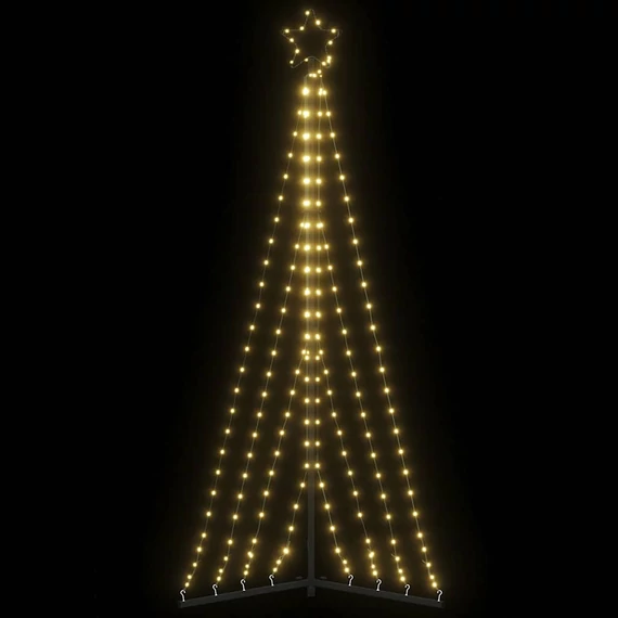 Meleg fehér LED karácsonyfa 339 LED 182 cm
