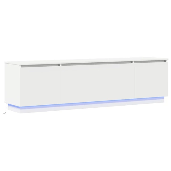 TV szekrény LED világítással Fehér 180x38x49 cm Mérnöki Fa