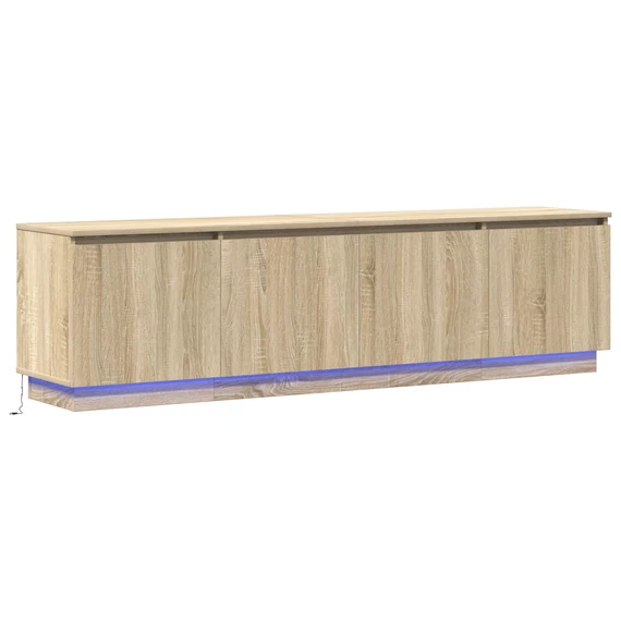 LED világítású TV szekrény Sonoma tölgy 180x38x49 cm Mérnöki fa