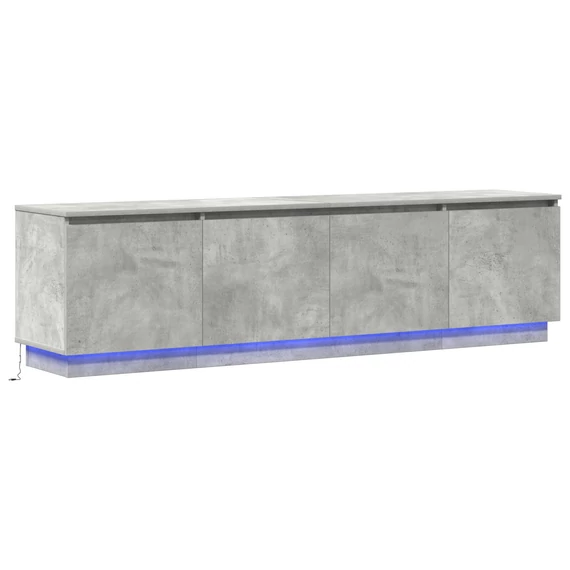 TV szekrény LED beton szürke 180x38x49 cm műgyanta
