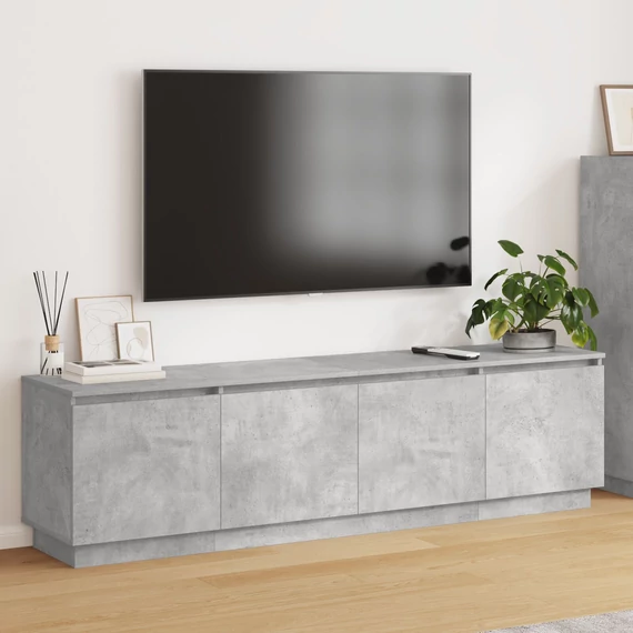 TV szekrény LED beton szürke 180x38x49 cm műgyanta