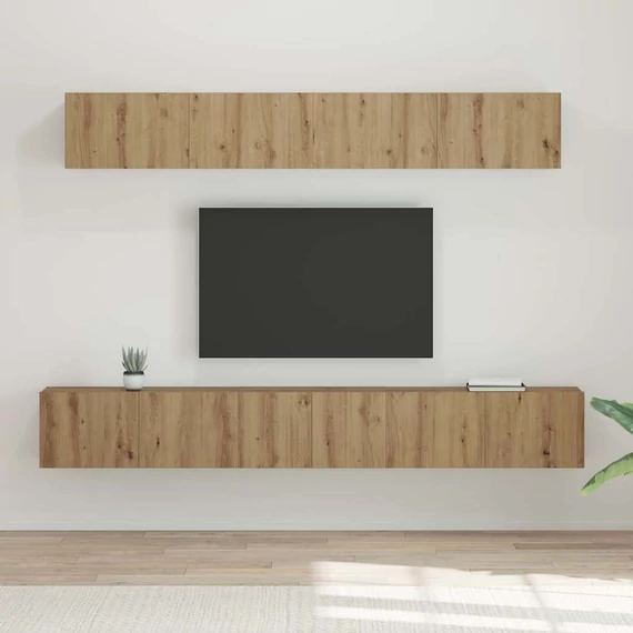 TV Szekrény Szett 5 pcs kézműves tölgy 80 x 30 x 30 cm Közepes