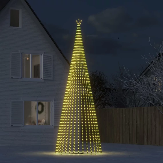 Meleg fehér LED karácsonyfa 1544 LED 500 cm