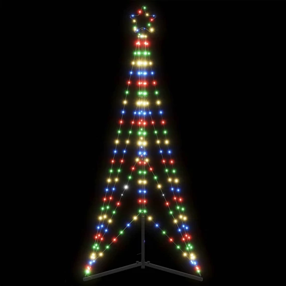 Színes LED karácsonyfa 363 LED 182 cm