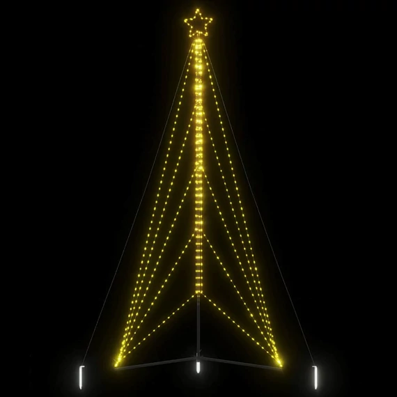 Meleg fehér LED karácsonyfa 615 LED 404,5 cm