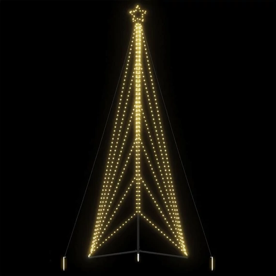 Meleg fehér LED karácsonyfa 861 LED 478 cm