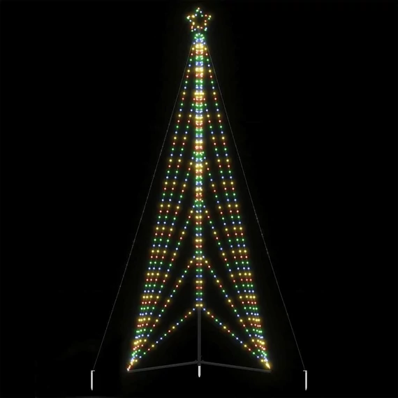 Színes LED karácsonyfa 861 LED 478 cm