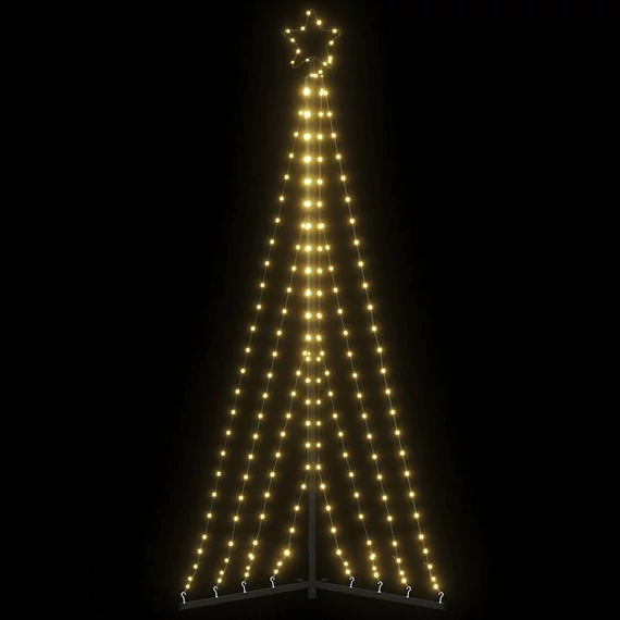 Meleg fehér LED karácsonyfa 339 LED 187 cm