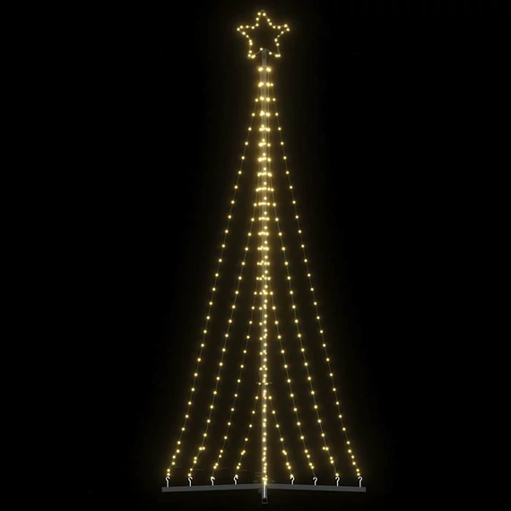 Meleg fehér LED karácsonyfa 447 LED 249 cm