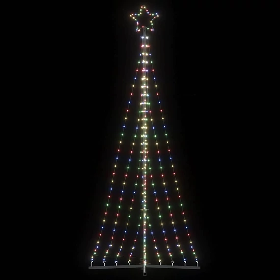 Színes LED karácsonyfa 447 LED 249 cm