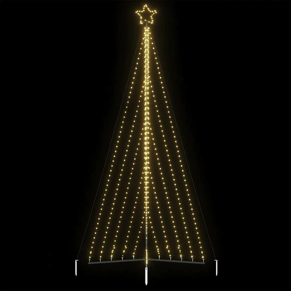 Meleg fehér LED karácsonyfa 570 LED 399 cm
