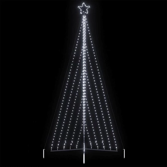 Hideg fehér LED karácsonyfa 339 LED 182 cm