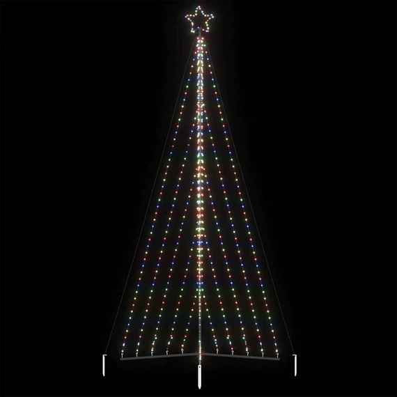 Színes LED karácsonyfa 447 LED 247 cm