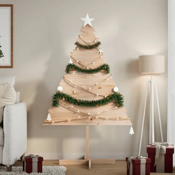 Tömör fa karácsonyfa-dekoráció 150 cm