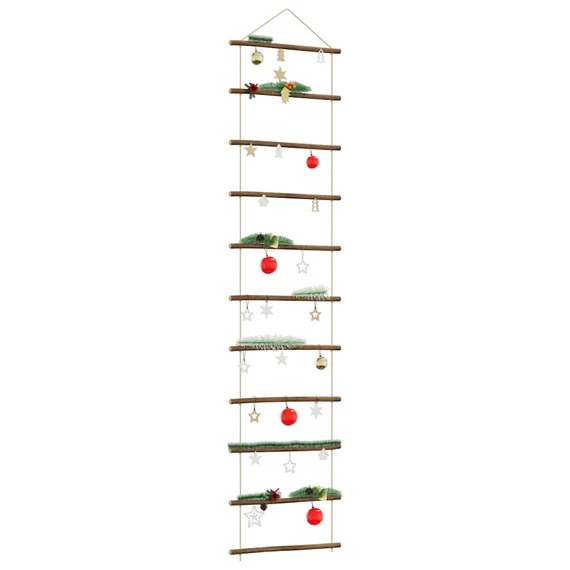 Fali dekorációs létra formájú 50x200 cm Természetes ág