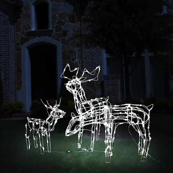 3 részes karácsonyi rénszarvasos díszvilágítás 229 LED