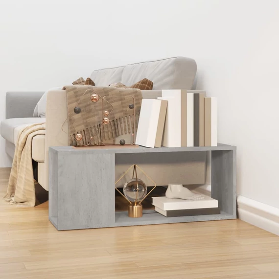 Betonszürke szerelt fa TV-szekrény 80 x 24 x 32 cm