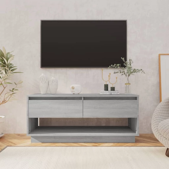 Szürke sonoma színű szerelt fa TV-szekrény 102x41x44 cm