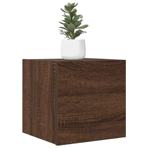 4 db barna tölgyszínű fali TV-szekrény 30,5 x 30 x 30 cm