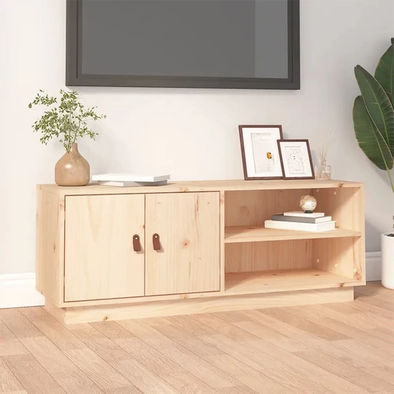 Tömör fenyőfa TV-szekrény 105 x 34 x 40 cm