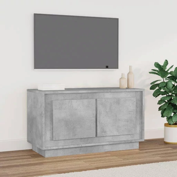 Betonszürke szerelt fa TV-szekrény 80x35x45 cm