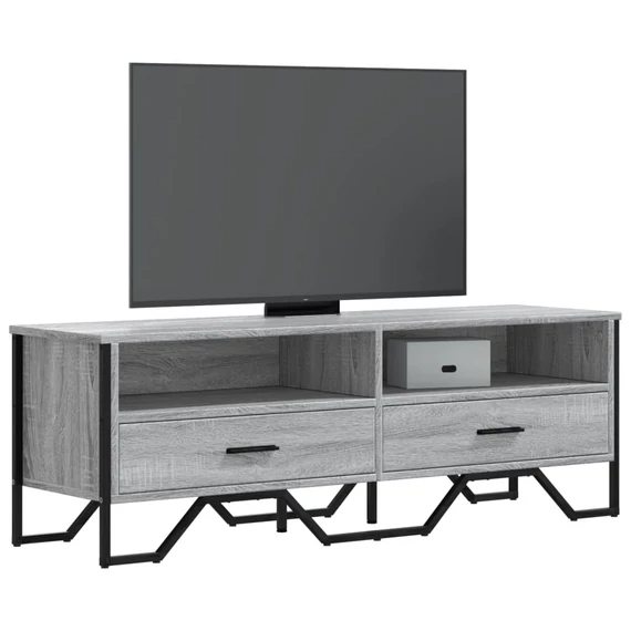 Szürke sonoma színű szerelt fa TV-szekrény 122 x 34 x 41 cm