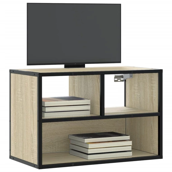 Sonoma tölgy színű szerelt fa és fém TV-szekrény 60x31x39,5 cm