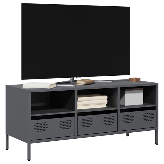 Antracit hidegen hengerelt acél TV-szekrény 101,5x39x43,5 cm