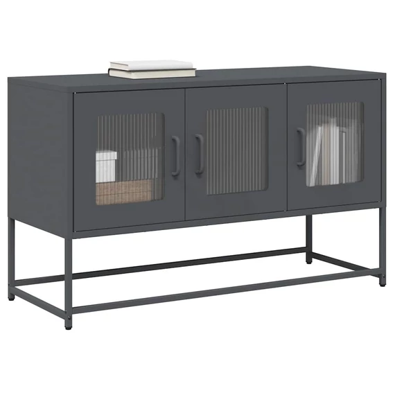 Antracit hidegen hengerelt acél TV-szekrény 100,5x39x60,5 cm