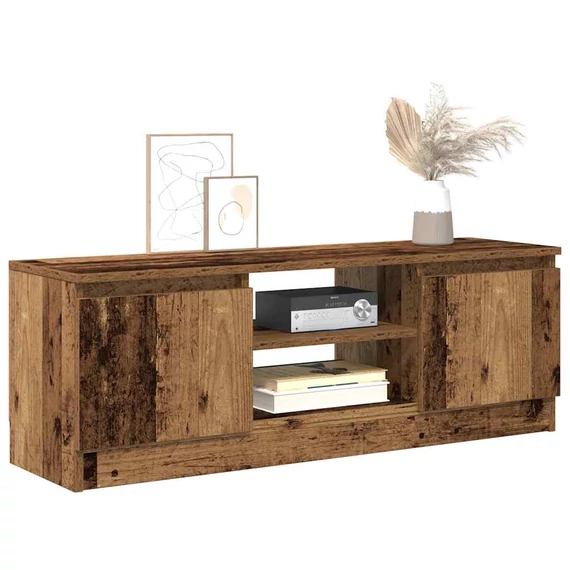 Antik fa színű szerelt fa TV-szekrény 102x30x36 cm