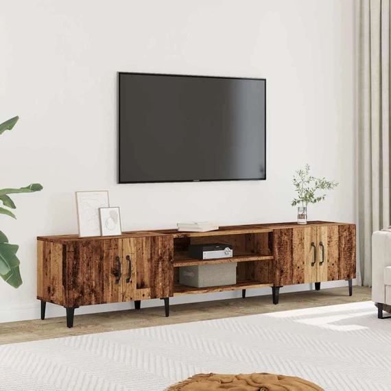 Antik fa színű szerelt fa TV-szekrény 180 x 31,5 x 40 cm