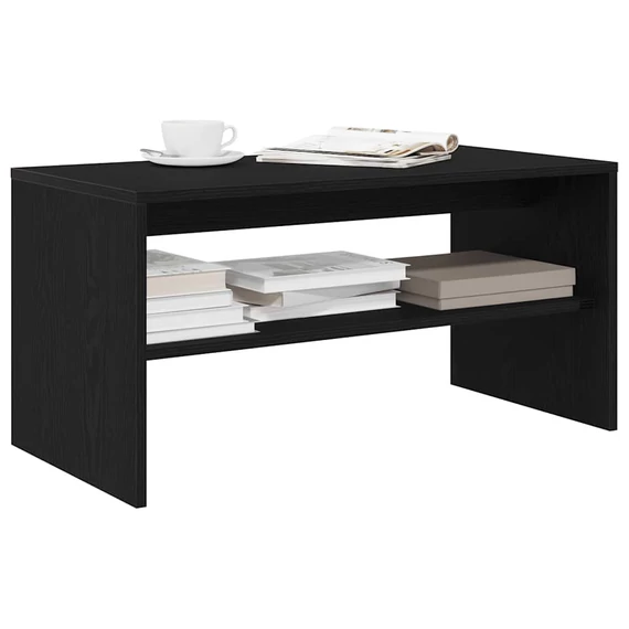 Fekete tölgy színű szerelt fa TV-szekrény 80 x 40 x 40 cm