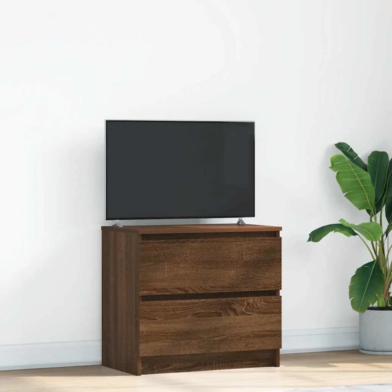 Barna tölgy színű szerelt fa TV-szekrény 60x35x54 cm