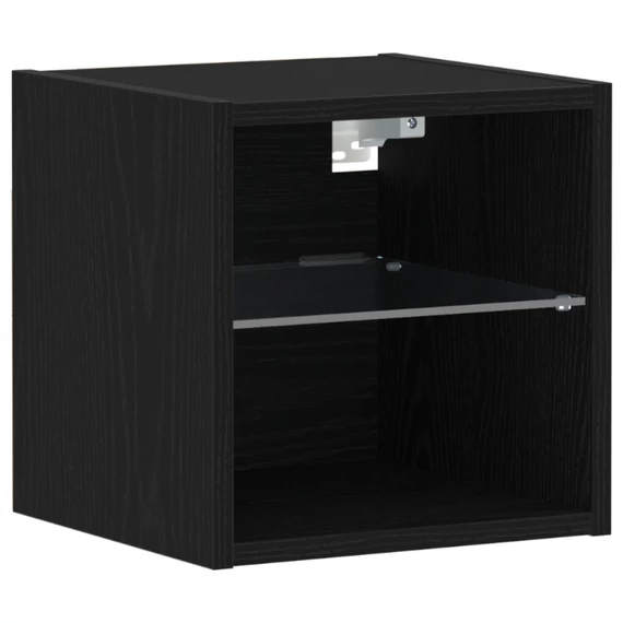 LED TV Szekrény Fekete Tölgy 30x28,5x30 cm Mérnöki Fa