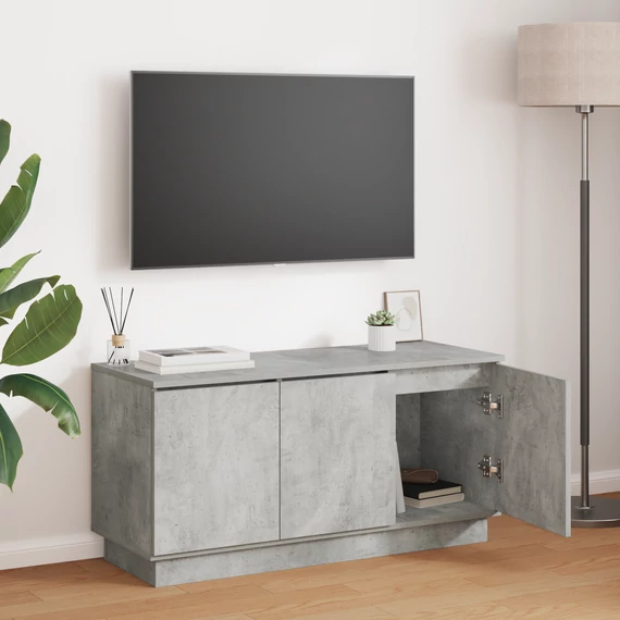 TV állvány Beton Szürke 100x38x49 cm Mérnöki fa