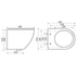 Kép 2/4 - Delos BLM fali rimless WC soft-close ülőkével