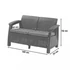 Kép 2/3 - Corfu love seat kerti kanapé