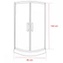 Kép 3/17 - Spirit Bamboo 80x80 cm íves zuhanykabin zuhanytálca nélkül