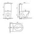Kép 3/11 - Paulo rimless WC kombi alsó/hátsó kifolyással soft close ülőkével