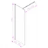 Kép 3/4 - Walker 70x195 cm Walk in zuhanyfal